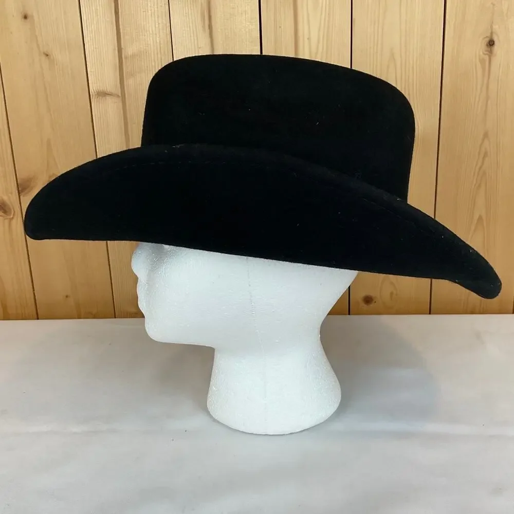 Cody James Boys' Sidekick Felt Cowboy Hat, Black - Size XL